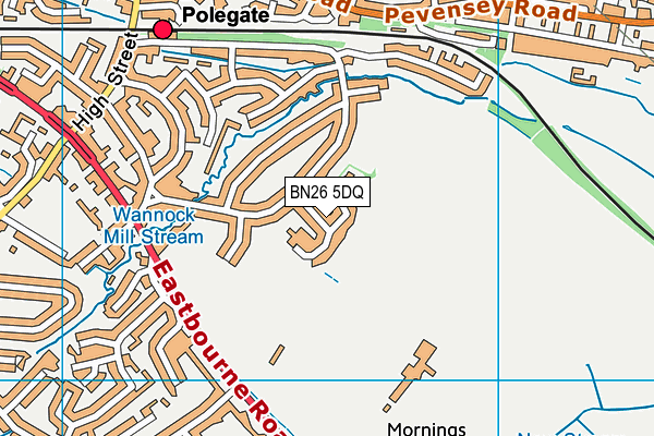 BN26 5DQ map - OS VectorMap District (Ordnance Survey)
