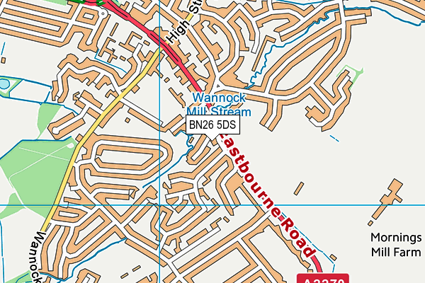 BN26 5DS map - OS VectorMap District (Ordnance Survey)