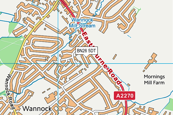 BN26 5DT map - OS VectorMap District (Ordnance Survey)