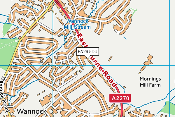 BN26 5DU map - OS VectorMap District (Ordnance Survey)
