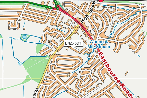 BN26 5DY map - OS VectorMap District (Ordnance Survey)