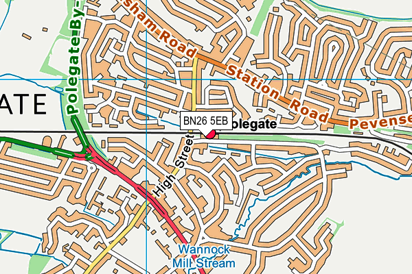 BN26 5EB map - OS VectorMap District (Ordnance Survey)