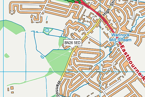 BN26 5ED map - OS VectorMap District (Ordnance Survey)