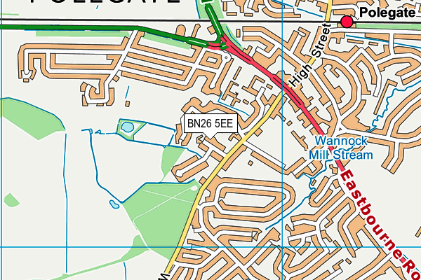 BN26 5EE map - OS VectorMap District (Ordnance Survey)