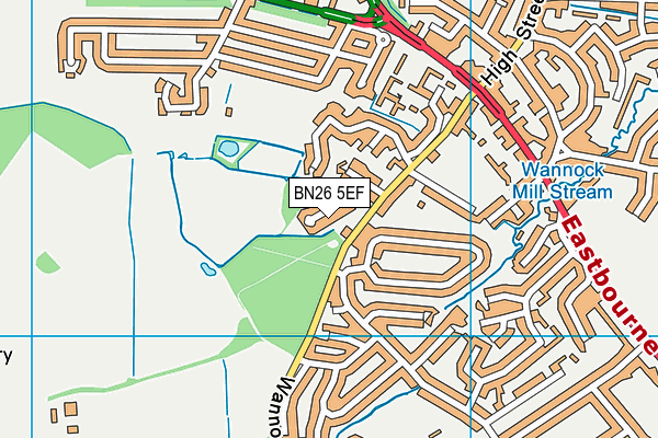 BN26 5EF map - OS VectorMap District (Ordnance Survey)