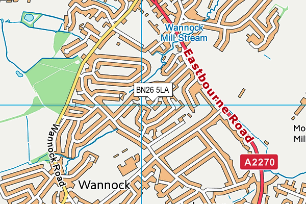 BN26 5LA map - OS VectorMap District (Ordnance Survey)