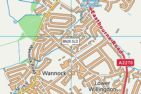 BN26 5LD map - OS VectorMap District (Ordnance Survey)