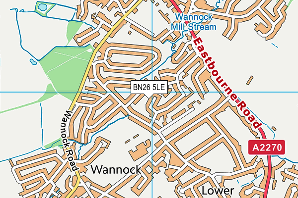BN26 5LE map - OS VectorMap District (Ordnance Survey)