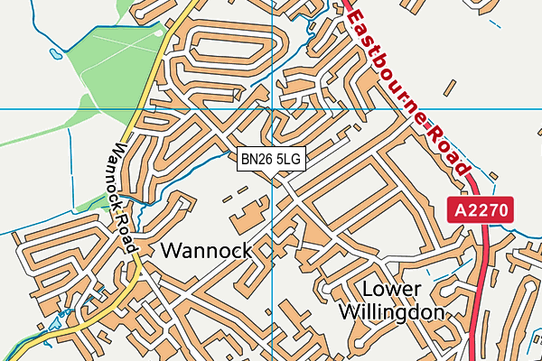 BN26 5LG map - OS VectorMap District (Ordnance Survey)