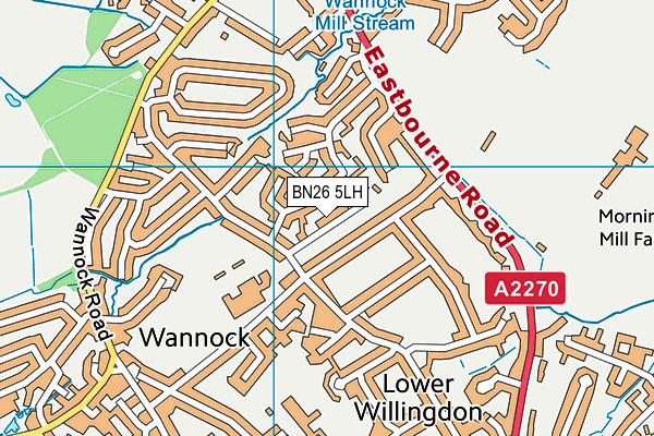 BN26 5LH map - OS VectorMap District (Ordnance Survey)