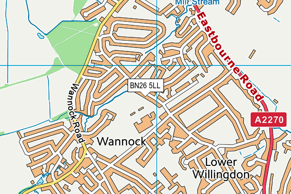 BN26 5LL map - OS VectorMap District (Ordnance Survey)
