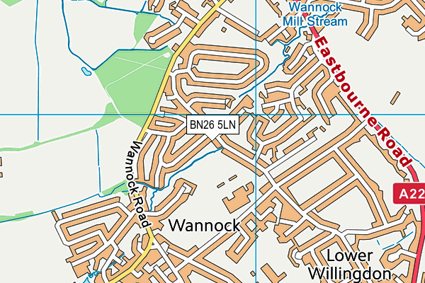 BN26 5LN map - OS VectorMap District (Ordnance Survey)