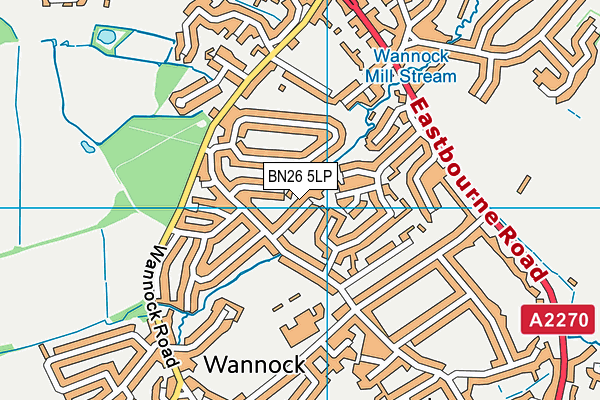 BN26 5LP map - OS VectorMap District (Ordnance Survey)