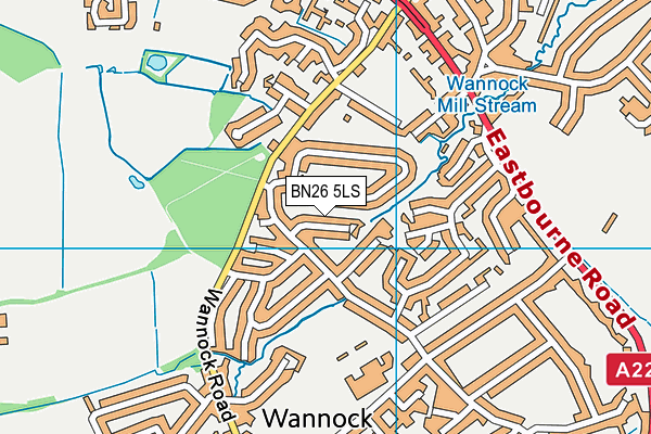 BN26 5LS map - OS VectorMap District (Ordnance Survey)