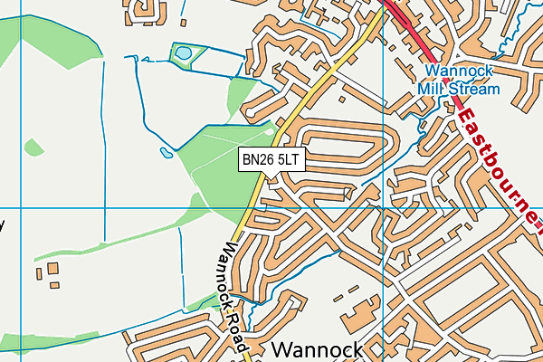 BN26 5LT map - OS VectorMap District (Ordnance Survey)