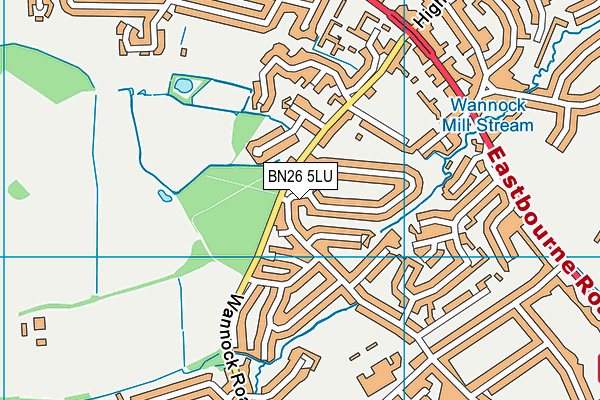 BN26 5LU map - OS VectorMap District (Ordnance Survey)