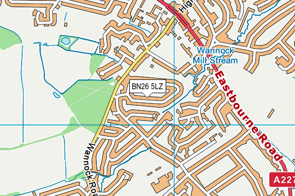 BN26 5LZ map - OS VectorMap District (Ordnance Survey)