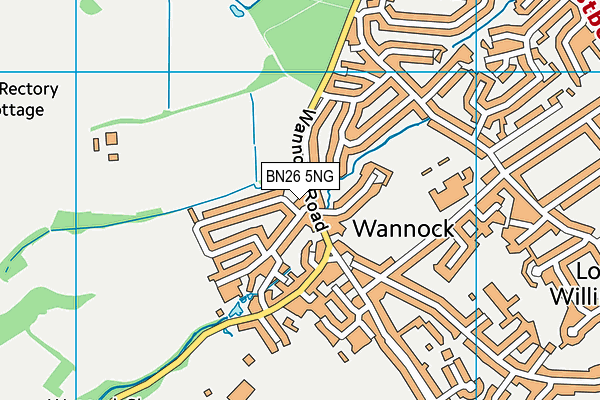 BN26 5NG map - OS VectorMap District (Ordnance Survey)