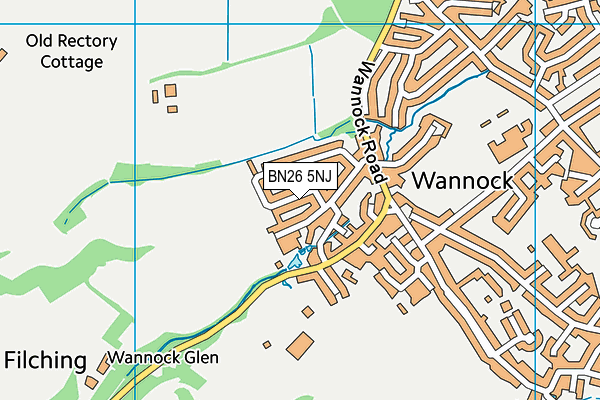 BN26 5NJ map - OS VectorMap District (Ordnance Survey)