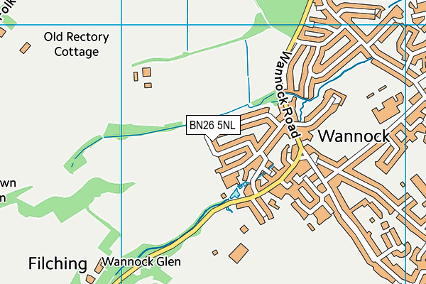 BN26 5NL map - OS VectorMap District (Ordnance Survey)
