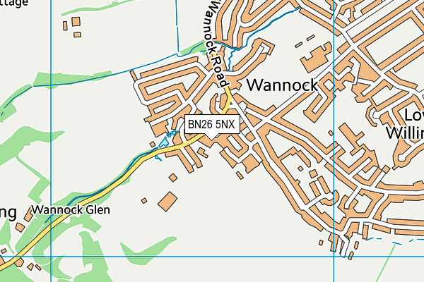 BN26 5NX map - OS VectorMap District (Ordnance Survey)
