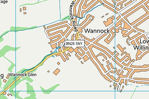BN26 5NY map - OS VectorMap District (Ordnance Survey)