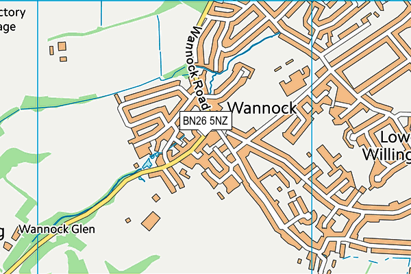 BN26 5NZ map - OS VectorMap District (Ordnance Survey)