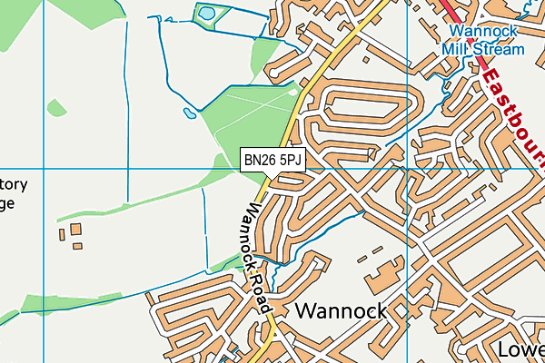 BN26 5PJ map - OS VectorMap District (Ordnance Survey)
