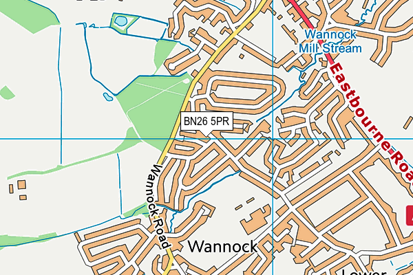 BN26 5PR map - OS VectorMap District (Ordnance Survey)