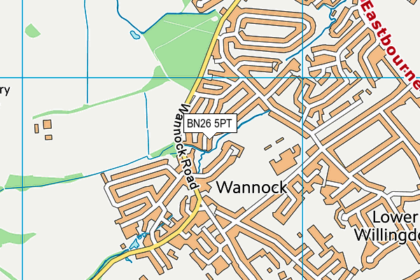 BN26 5PT map - OS VectorMap District (Ordnance Survey)