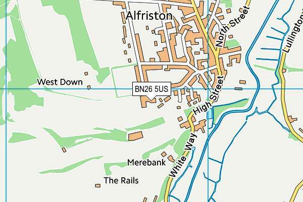 BN26 5US map - OS VectorMap District (Ordnance Survey)