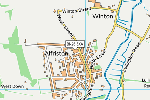 BN26 5XA map - OS VectorMap District (Ordnance Survey)