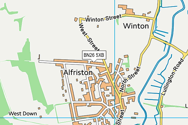 Alfriston School map (BN26 5XB) - OS VectorMap District (Ordnance Survey)