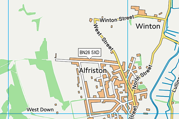 BN26 5XD map - OS VectorMap District (Ordnance Survey)