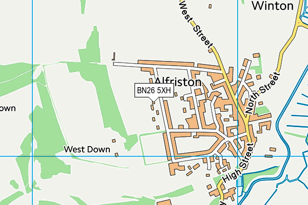 BN26 5XH map - OS VectorMap District (Ordnance Survey)
