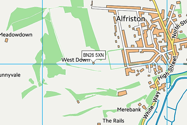 BN26 5XN map - OS VectorMap District (Ordnance Survey)