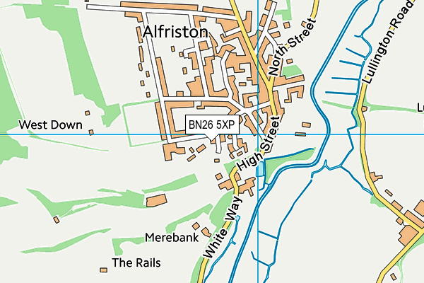 BN26 5XP map - OS VectorMap District (Ordnance Survey)