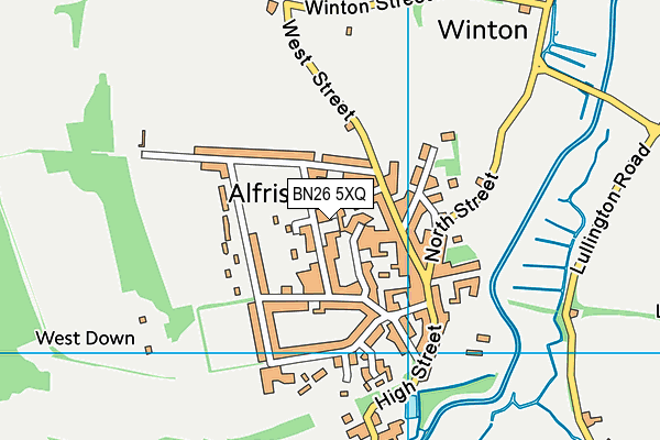 BN26 5XQ map - OS VectorMap District (Ordnance Survey)