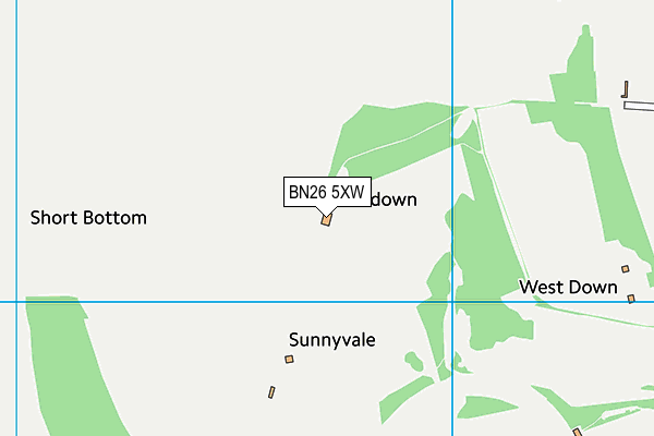 BN26 5XW map - OS VectorMap District (Ordnance Survey)
