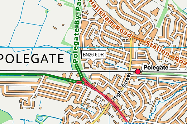 BN26 6DR map - OS VectorMap District (Ordnance Survey)