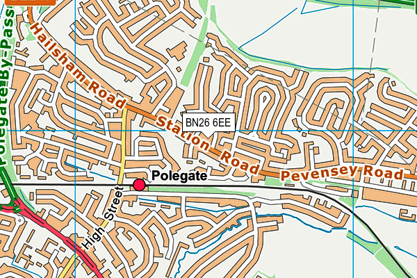 Map of GLYNDE COURT (POLEGATE) COMPANY LIMITED at district scale