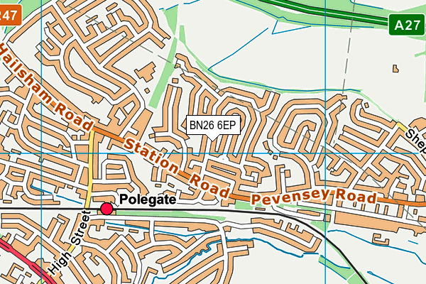 BN26 6EP map - OS VectorMap District (Ordnance Survey)