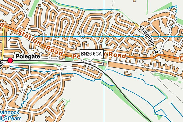 BN26 6GA map - OS VectorMap District (Ordnance Survey)