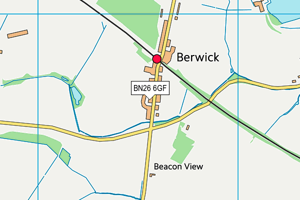 BN26 6GF map - OS VectorMap District (Ordnance Survey)
