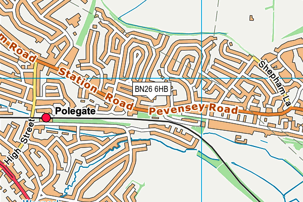 BN26 6HB map - OS VectorMap District (Ordnance Survey)