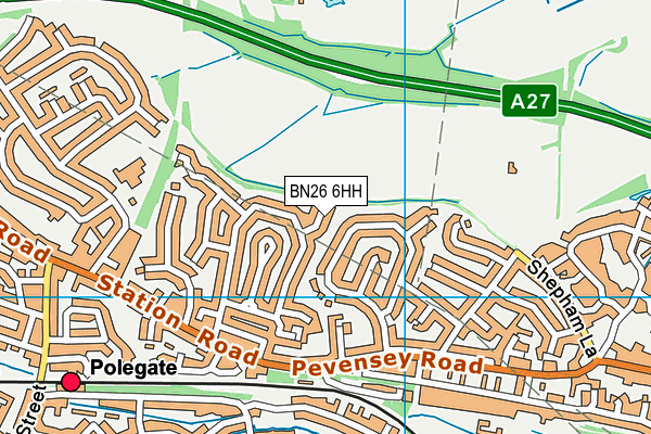 BN26 6HH map - OS VectorMap District (Ordnance Survey)