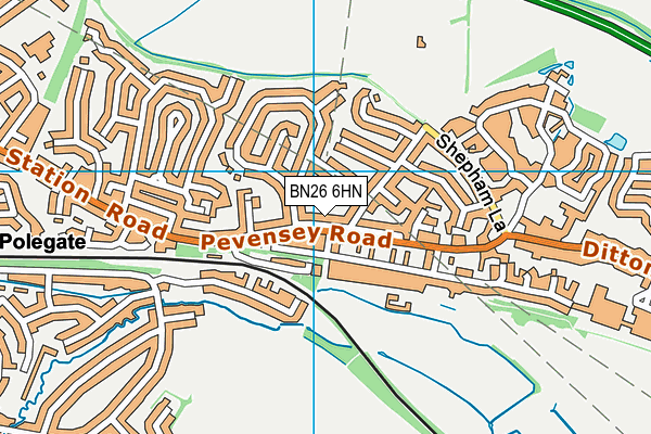 BN26 6HN map - OS VectorMap District (Ordnance Survey)