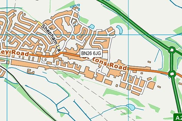 BN26 6JG map - OS VectorMap District (Ordnance Survey)