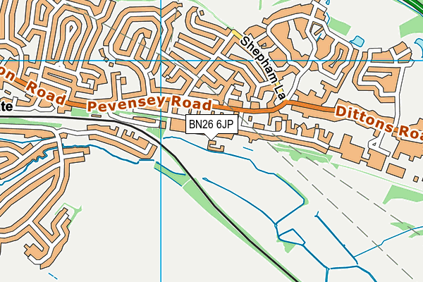 BN26 6JP map - OS VectorMap District (Ordnance Survey)