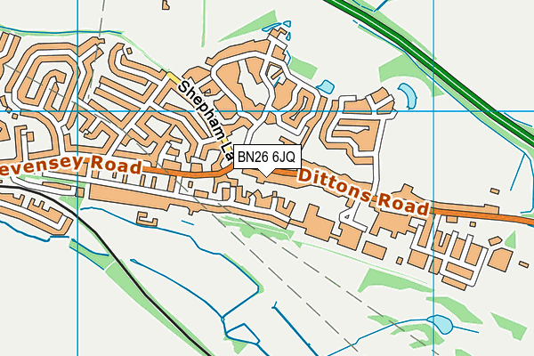 BN26 6JQ map - OS VectorMap District (Ordnance Survey)